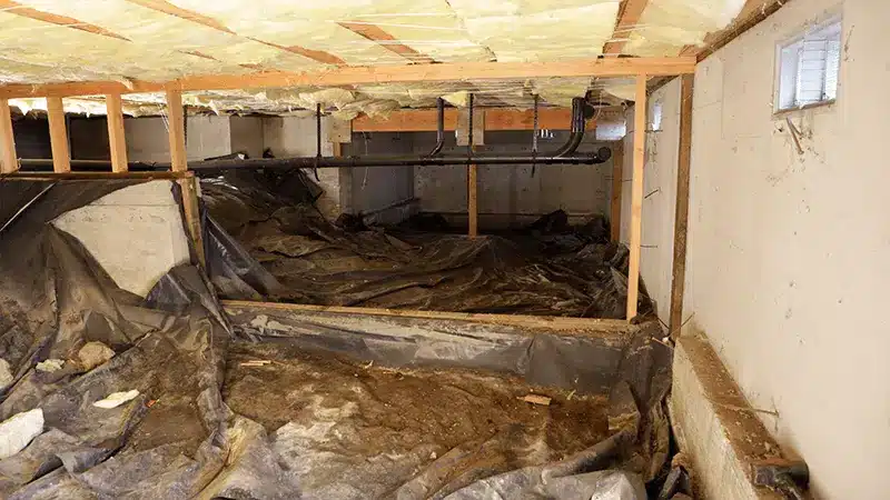 Crawl Space Before Encapsulation