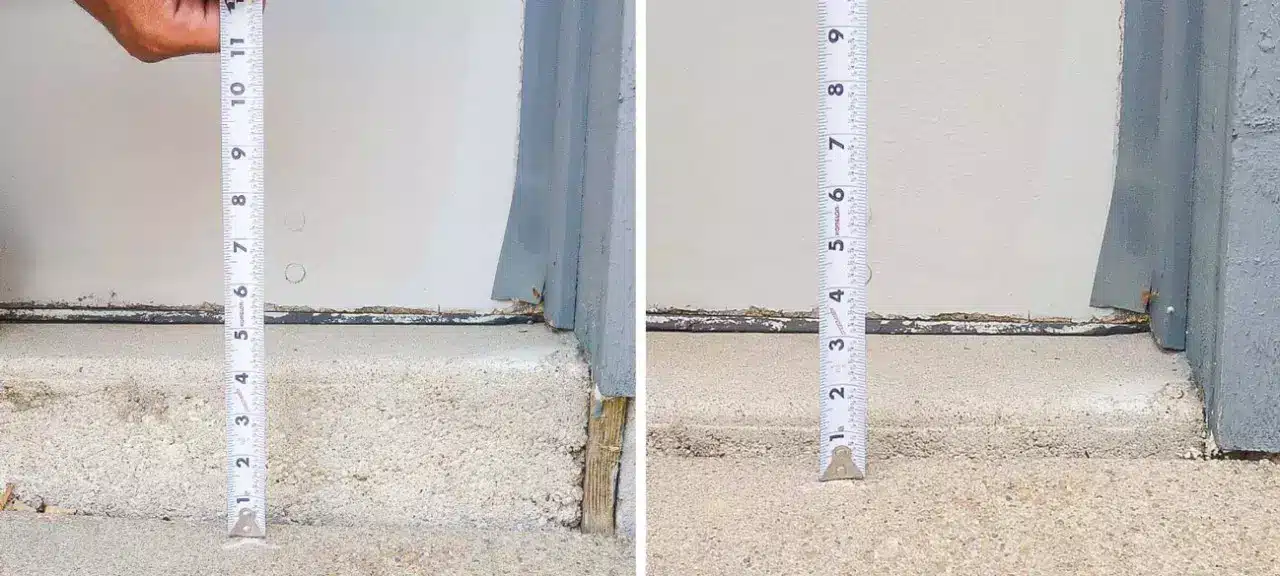 Before and After PolyLevel Concrete Lifting