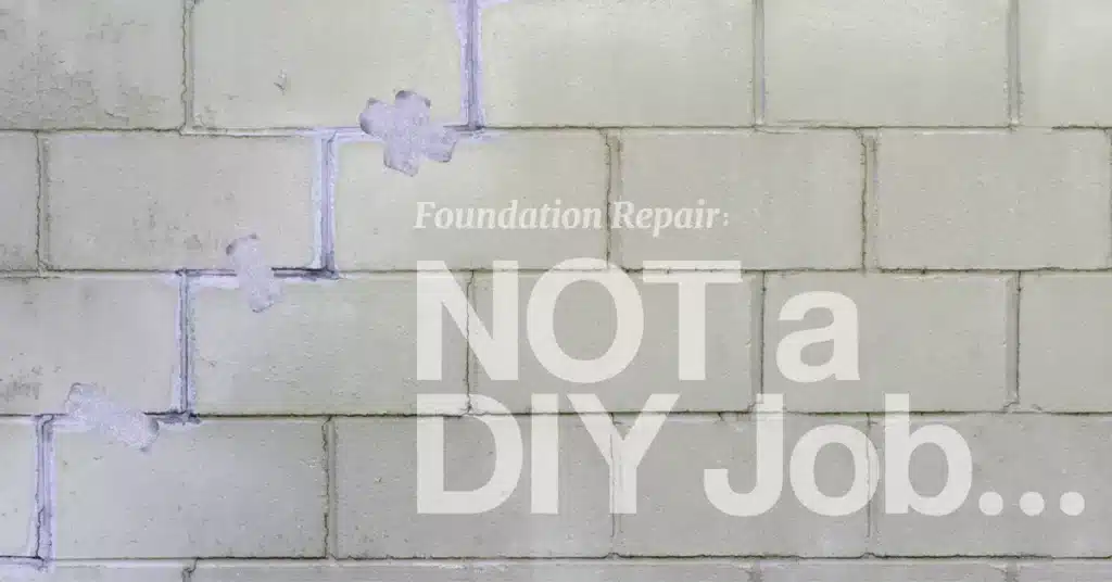 Foundation Repair is NOT a DIY Job