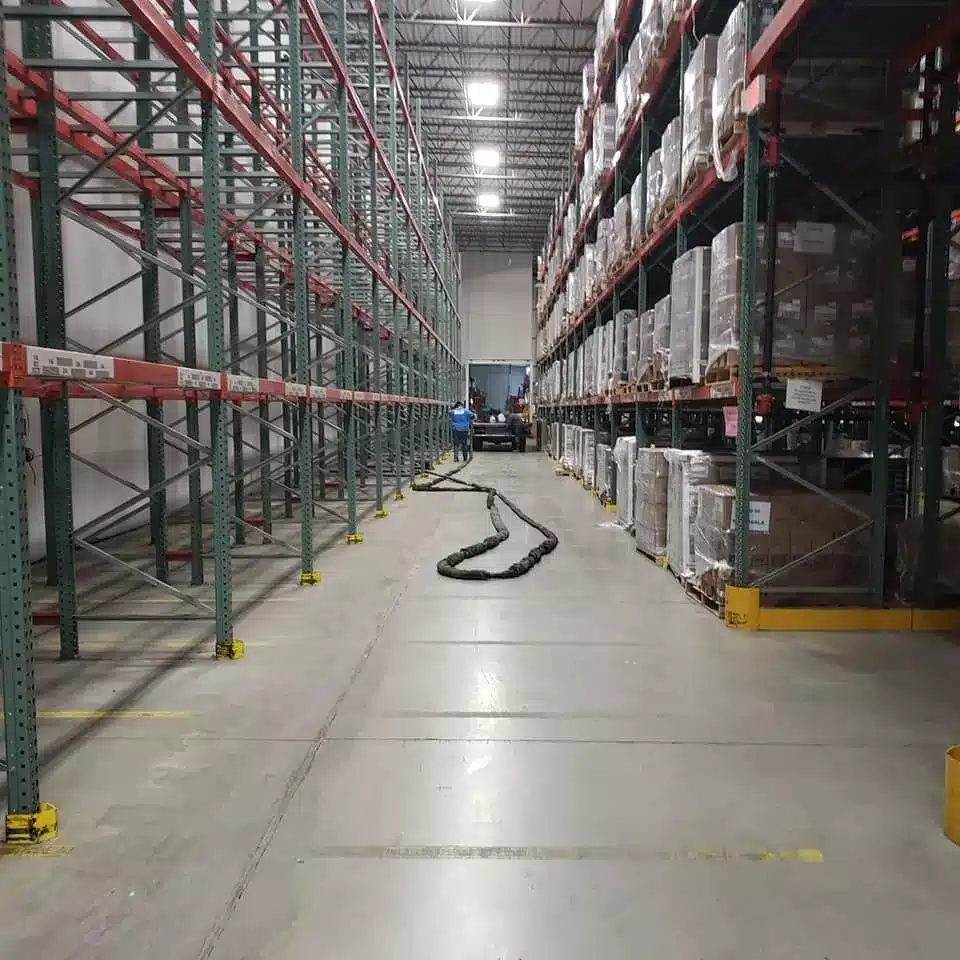Warehouse Slab Leveling Installation