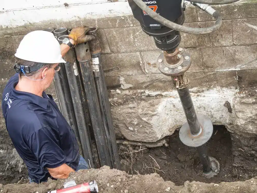 Helical Pier for Foundation Repair