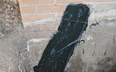 Exterior Basement Wall Crack Repair