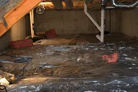 Nasty Plastic in Crawl Space