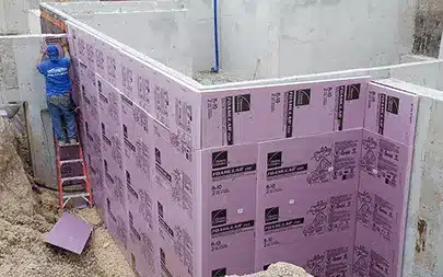 Rigid Foam Insulation Board - New Construction Waterproofing