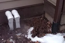 Frozen Discharge Line - Yard Drainage Problems