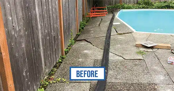 Pool Deck Before Leveling