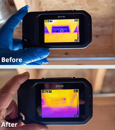 Perma Foam Before and After