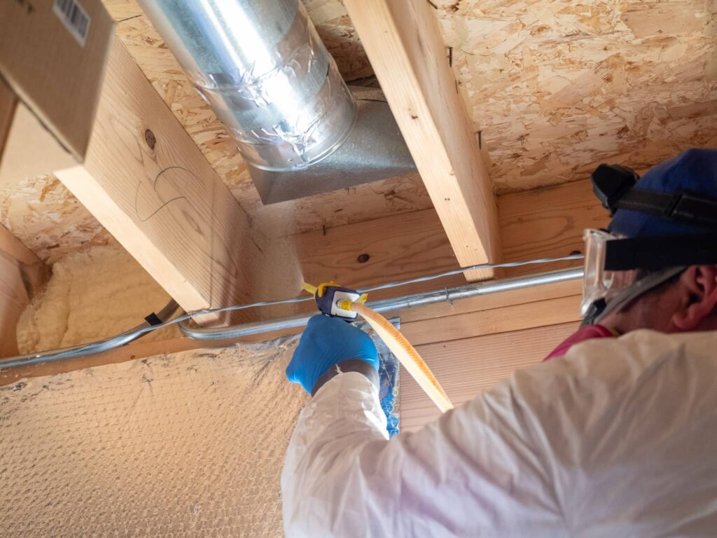 Rim Joist Spray Foam Insulation Installation