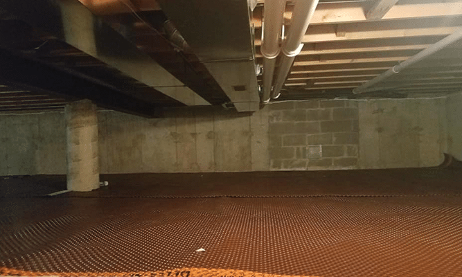 Crawl Space Floor Liner and Waterproofing