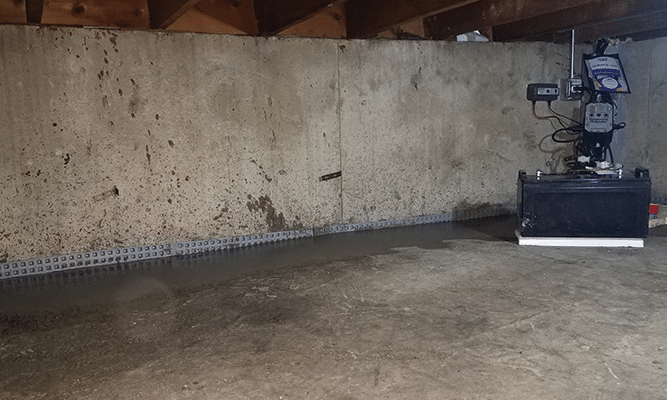 Crawl Space Drainage System Installation