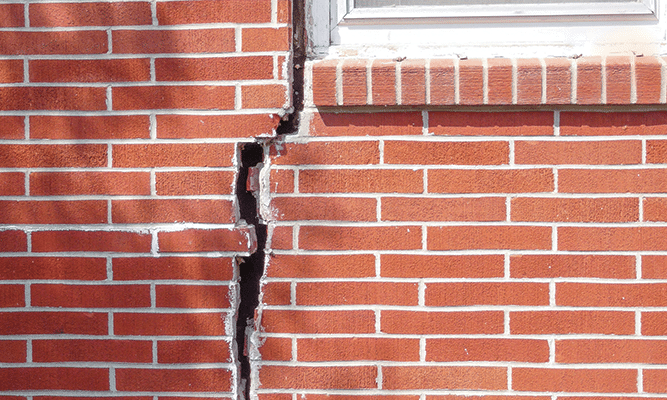 Exterior Brick Foundation Crack