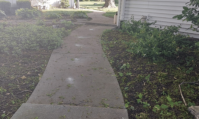 Uneven Concrete Sidewalk