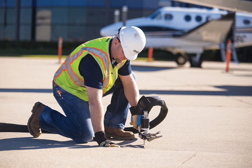 Commercial Concrete Leveling Service At An Airpot