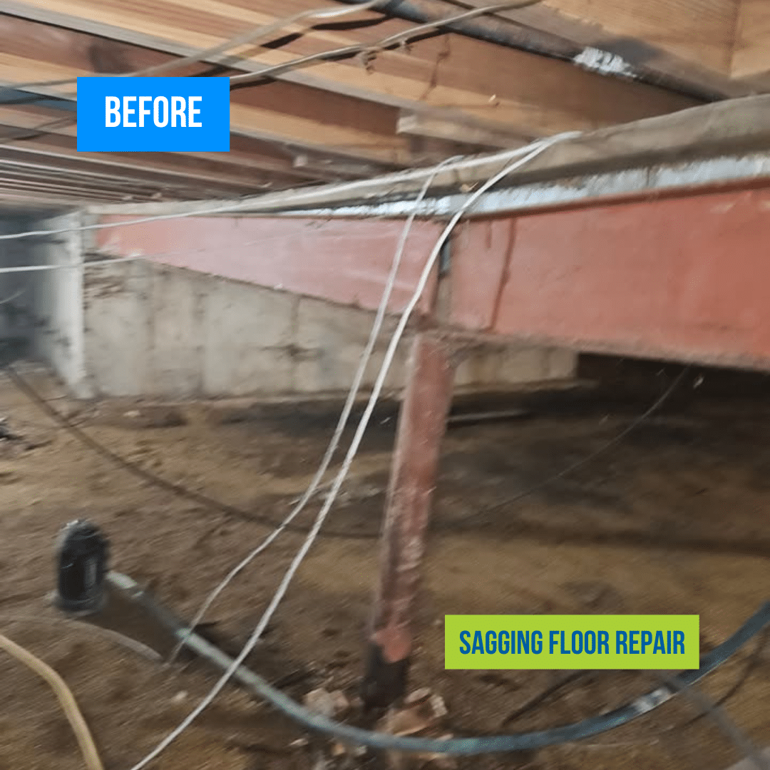 Sagging Support Beam Before