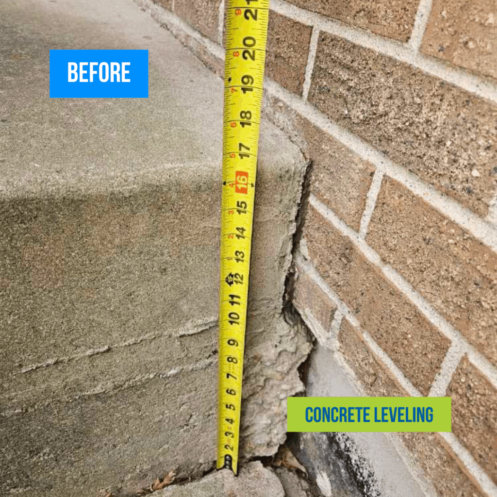 Sinking Concrete Step