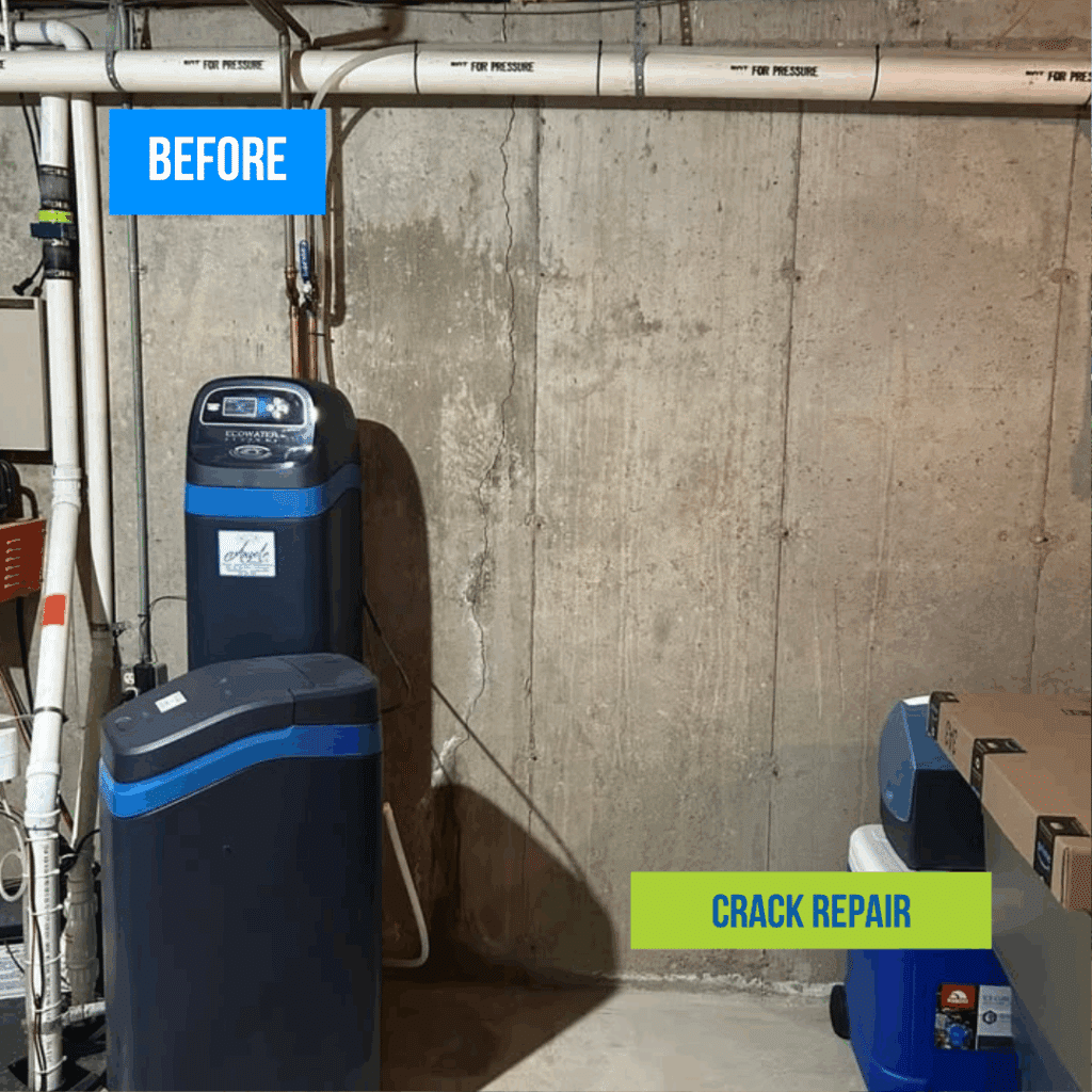 Before Foundation Crack Repair