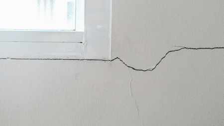 Foundation crack from the Freeze Thaw Cycle
