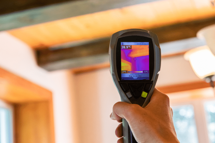 attic insulation thermal imaging