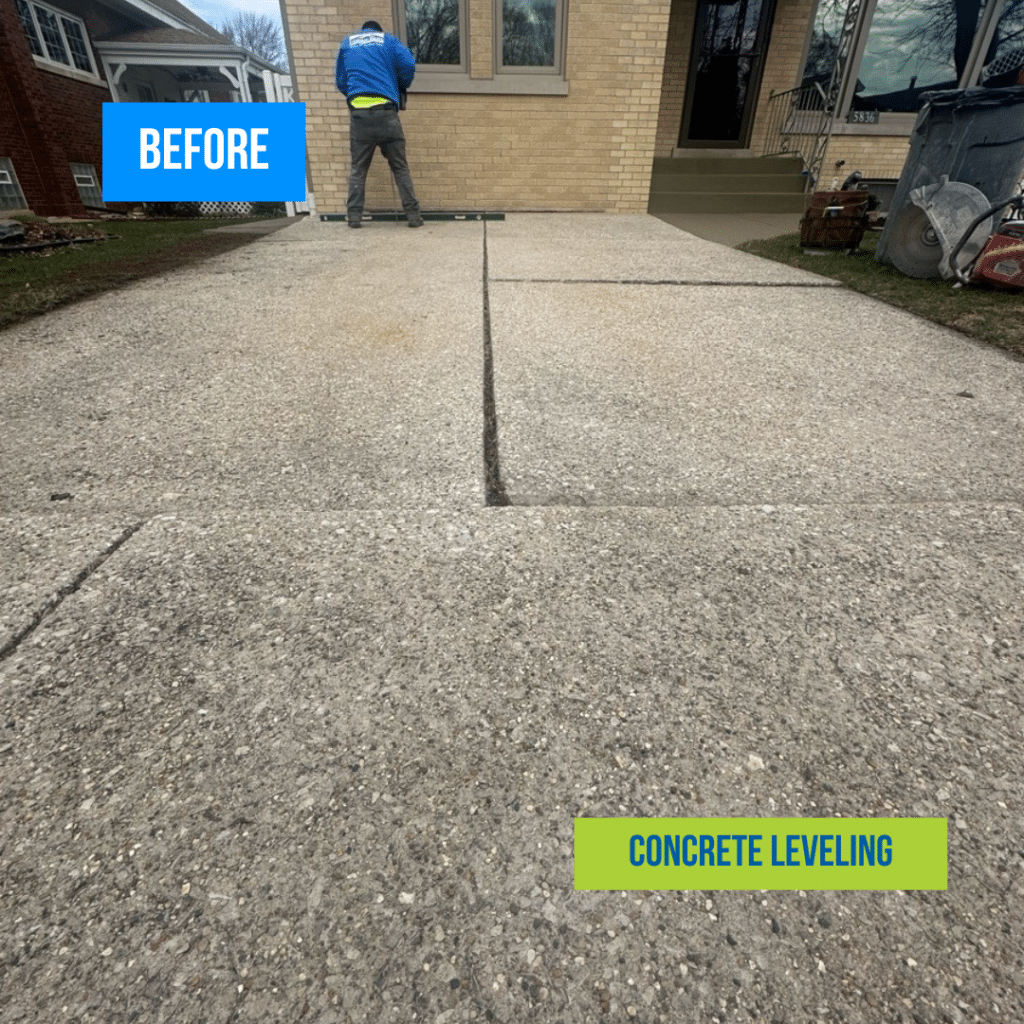 Concrete Leveling in Chicago Before