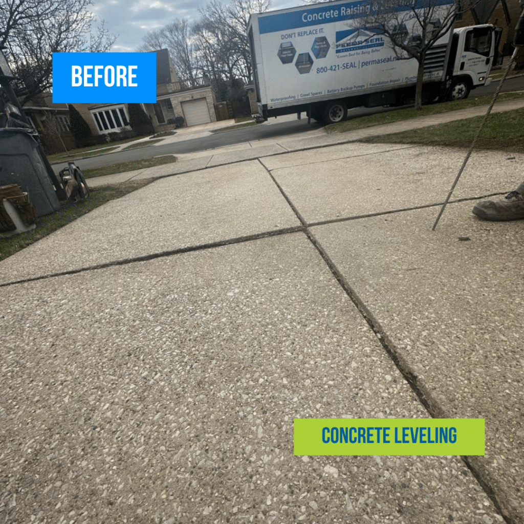 Concrete Leveling in Chicago Before