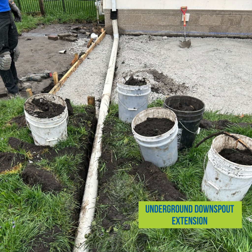 Underground Downspout Extensions