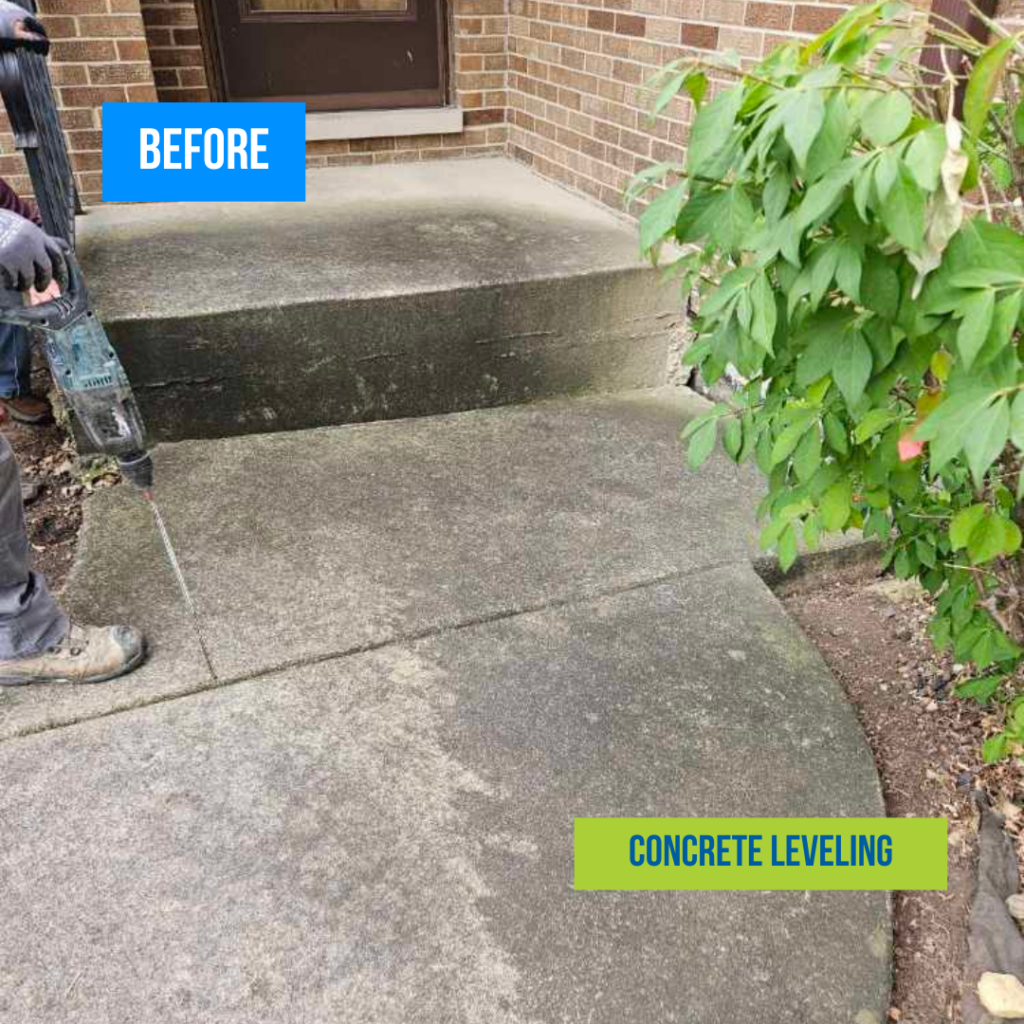 Concrete Leveling Naperville Before