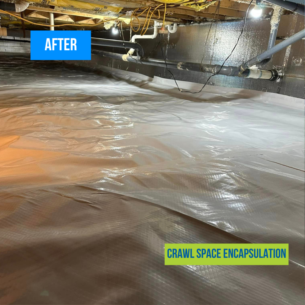 Fully Encapsulated Crawl Space in Chicago After Photo