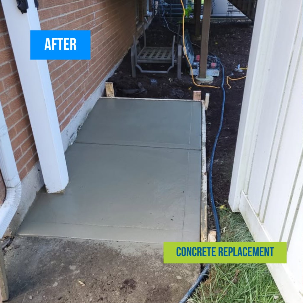 New poured replacement concrete in chicago
