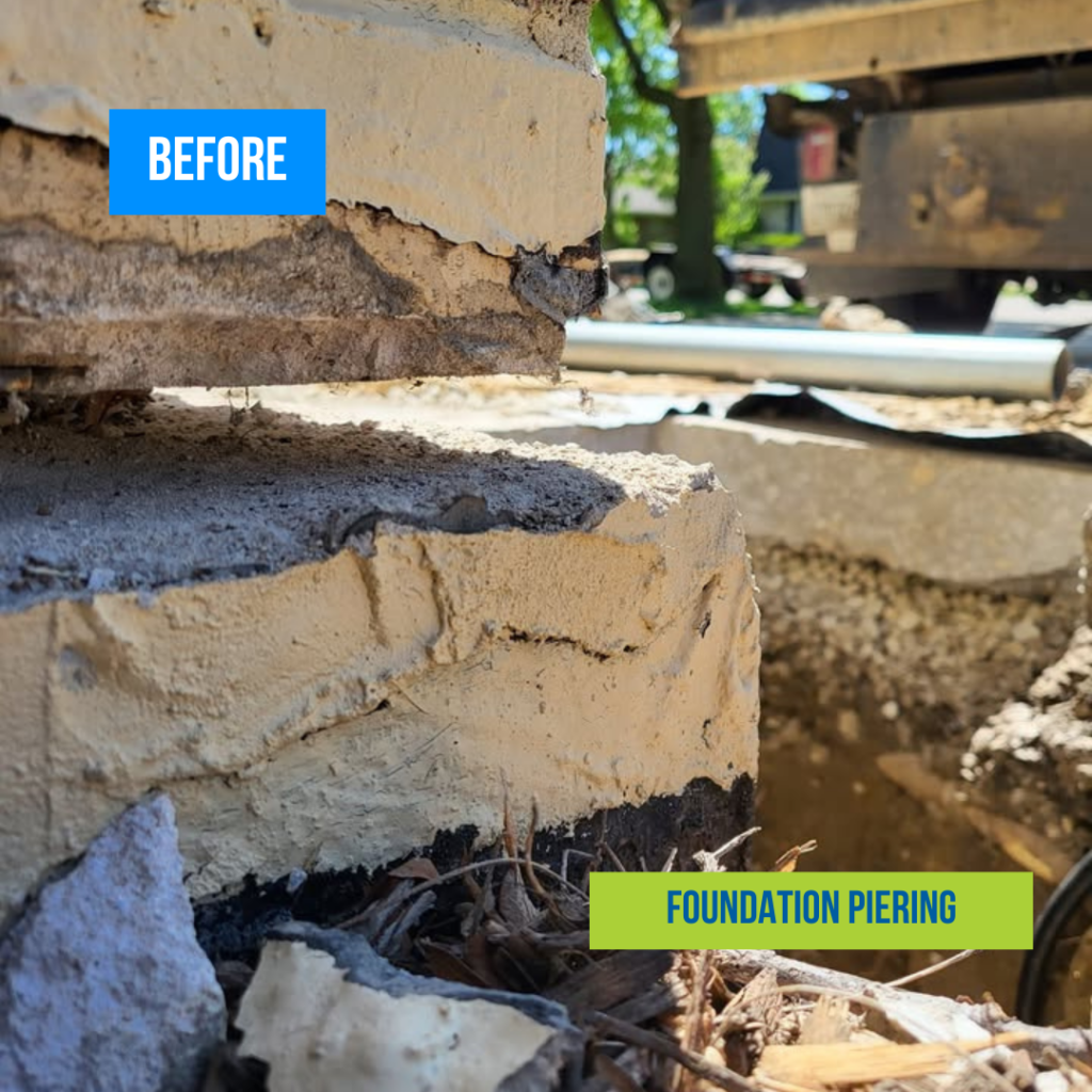 Foundation Settlement Repair Before