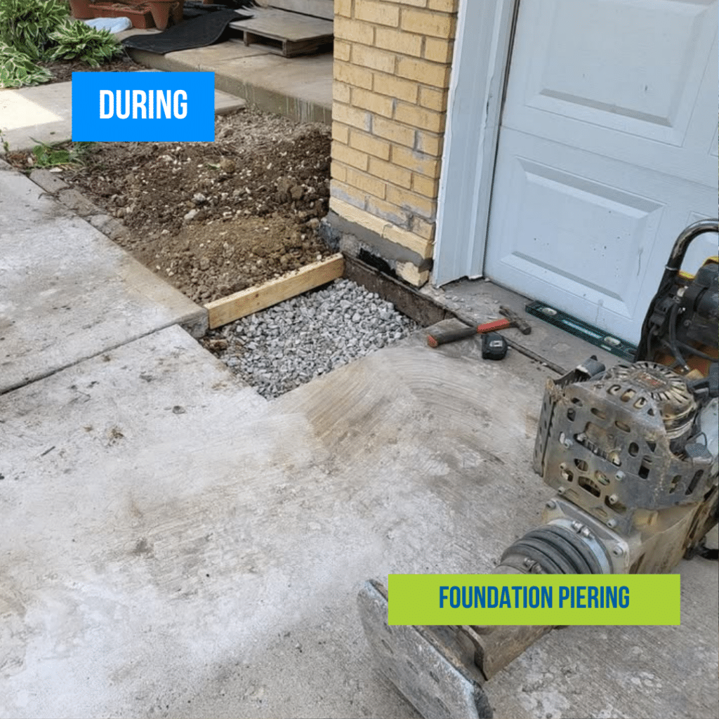 Foundation Settlement Repair During in Naperville