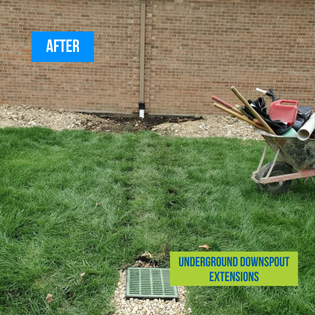 Underground Downspout Extensions in Naperville