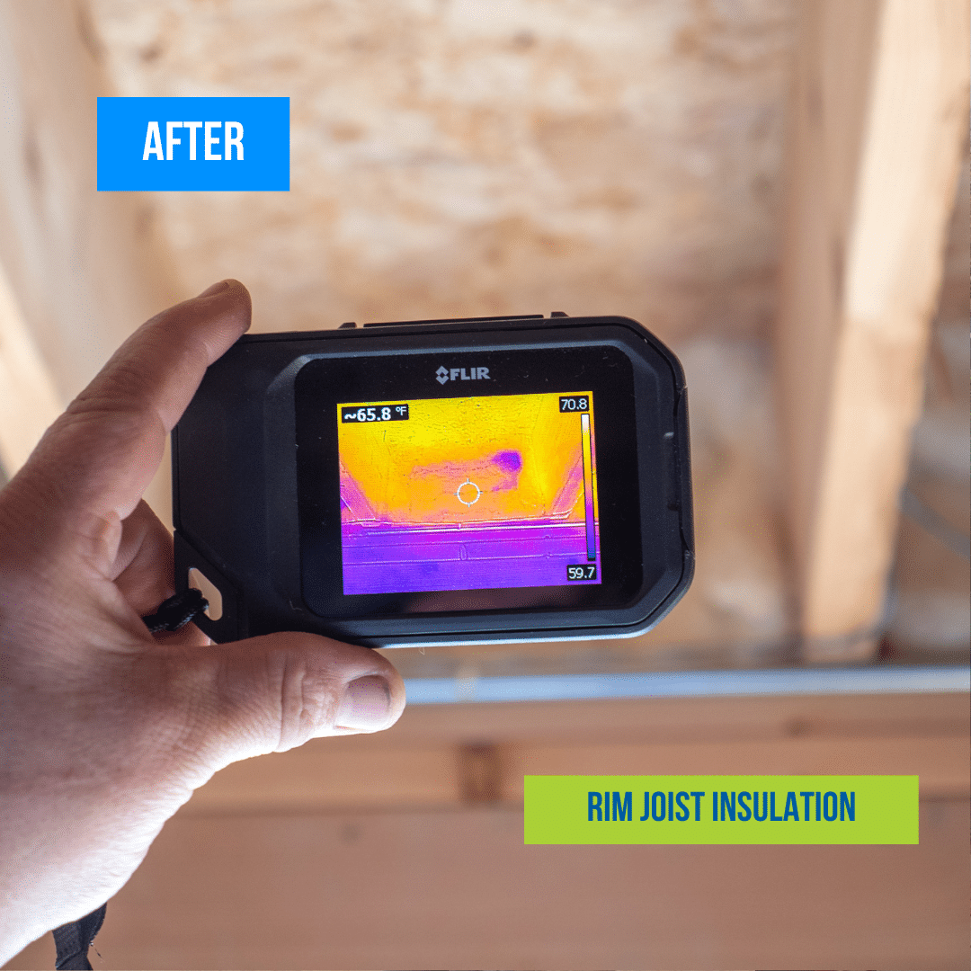rim joist insulation after