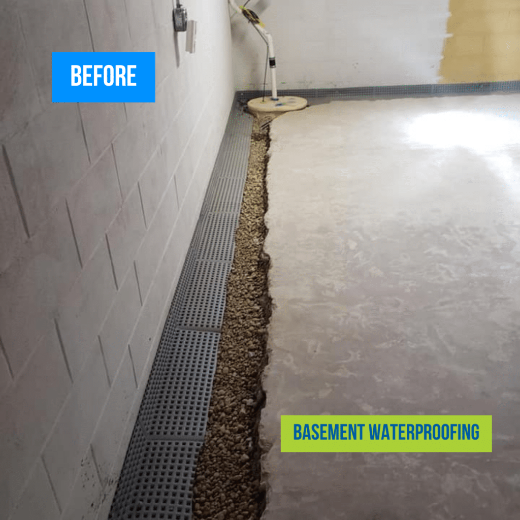 Basement Waterproofing in Chicago Before