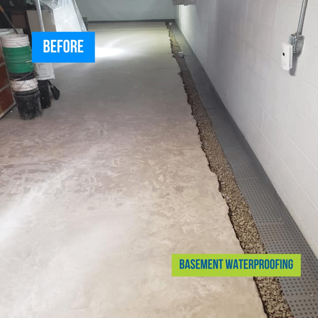 Basement Waterproofing in Chicago Before