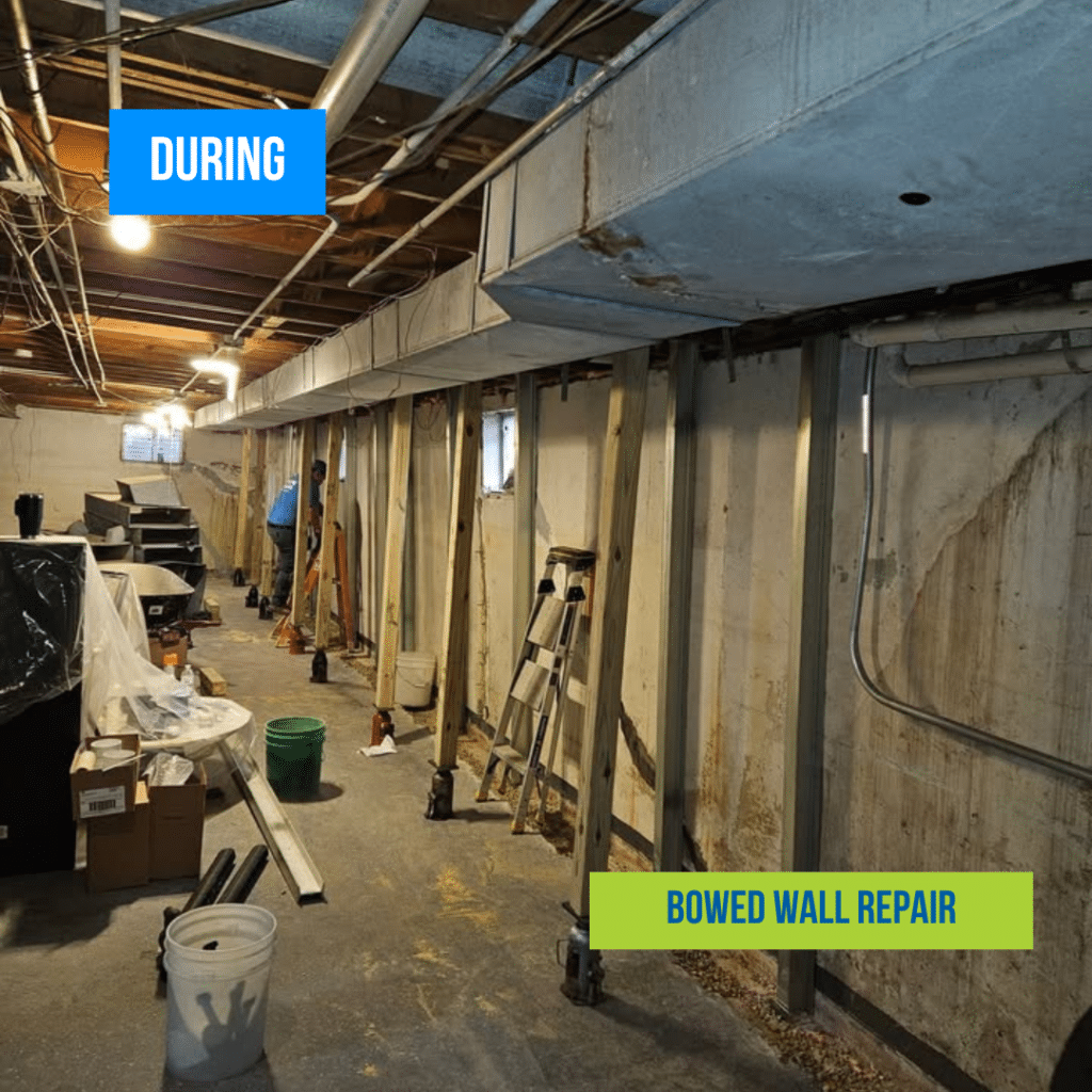 Bowed Wall Repair During in Chicago