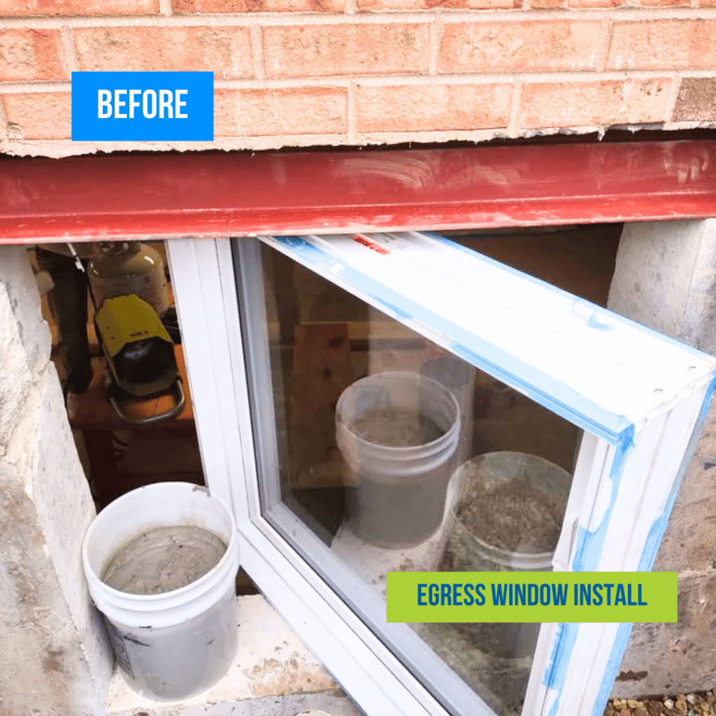 Egress Window Installation in Chicago Before