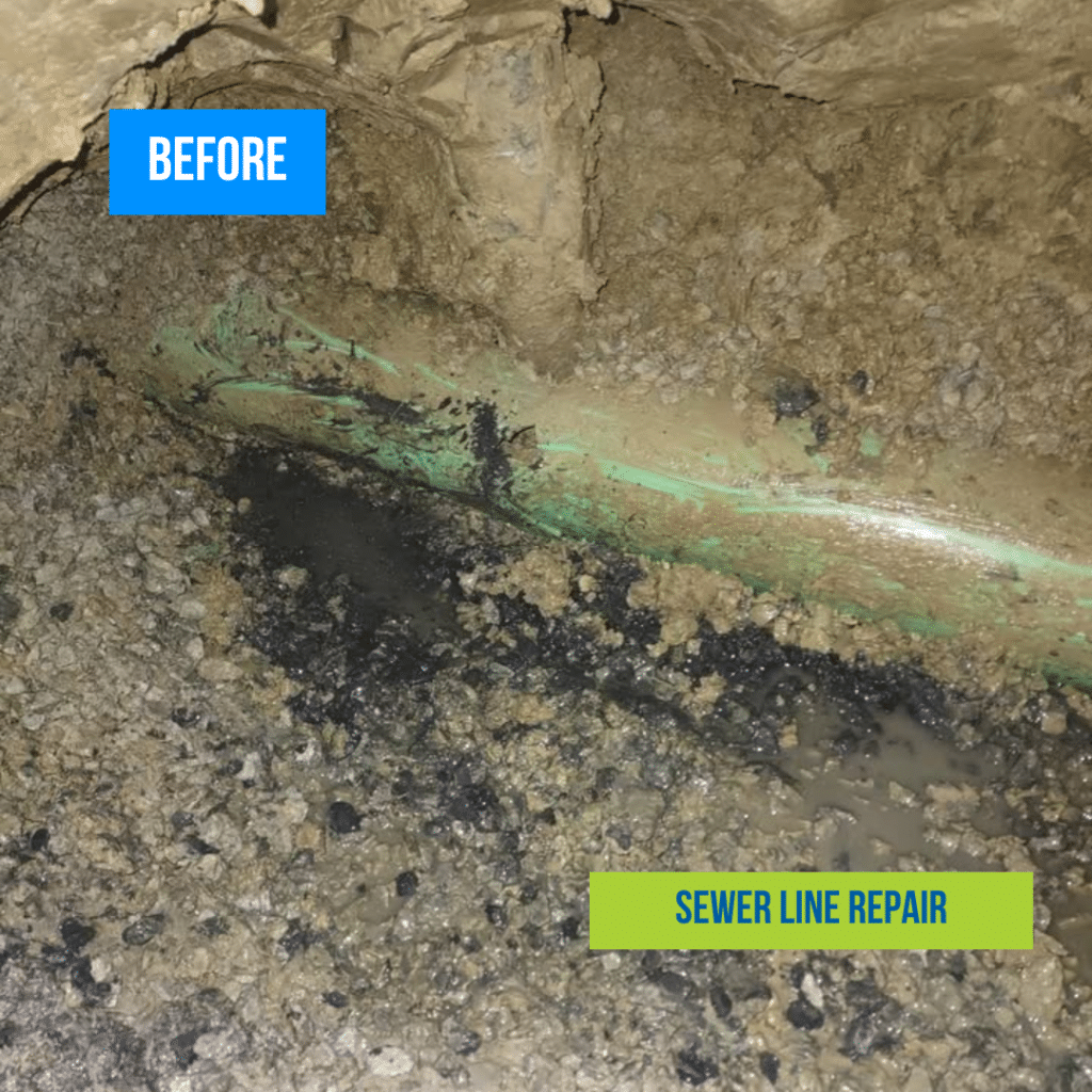 Sewer Main Repair Before