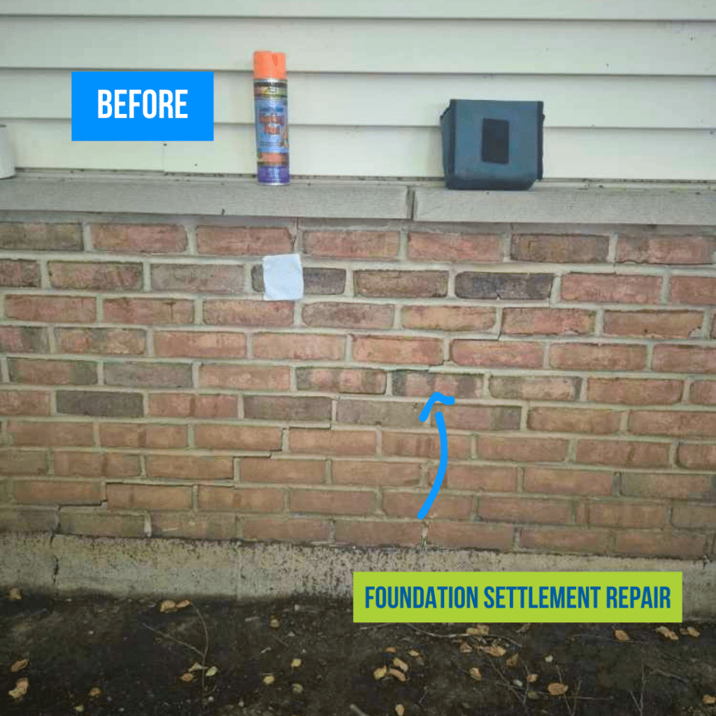 Foundation Settlement Repair Before