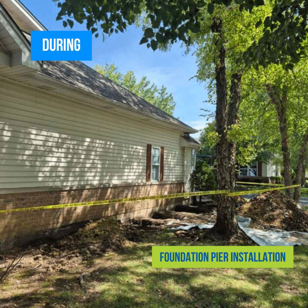 Foundation Settlement Repair in Naperville, IL During